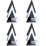 RQPYQF 4 Stück Haken Selbstklebend, Wandhaken Klebehaken Ohne Bohren aus Edelstahl, Ideal für Badzimmer Toilette Küche Büro, B