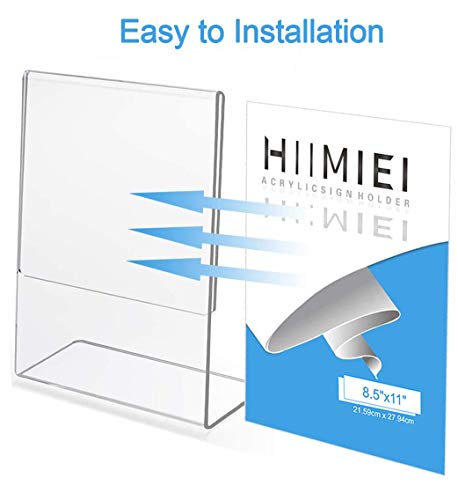 8.5X11 Acrylic Sign Holder, Hiimiei Slant Back Sign Holders Portrait Ad Frames Clear Durable Flyer Display Stand For Office Home Store Restaurant Pack Of 12 #TOP7