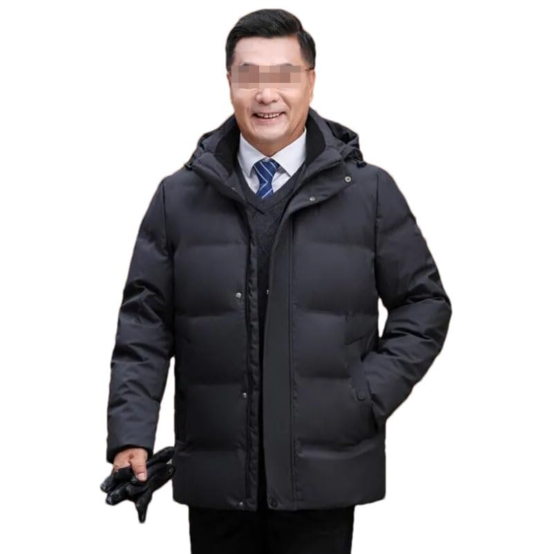 Hgvcfcv Chaqueta De Plumón Para Hombre De Mediana Edad Chaqueta De Plumón Para Hombre De Invierno Con Capucha Chaqueta De Plumón Para Hombre Con Capucha De Estilo Casual