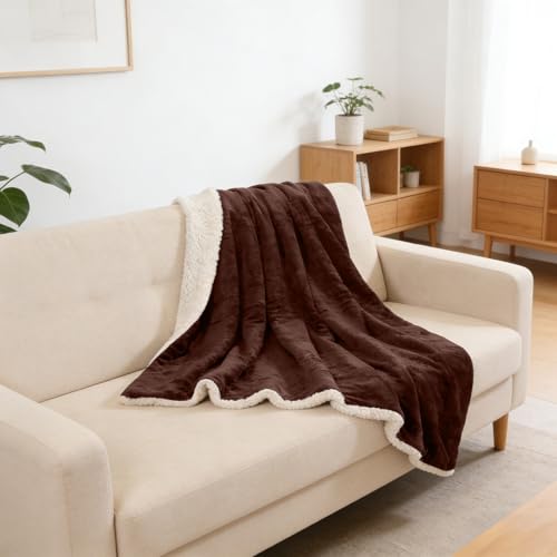Couverture flanelle douce double couche grand plaid lit 200x230 - 4