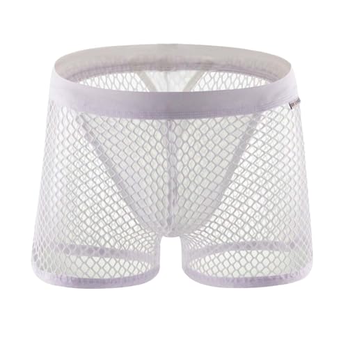 Calzoncillos Hombre, Pantalones Cortos de Boxeo para Hombre con Diseño de Malla Moderna y Estilo Vanguardista