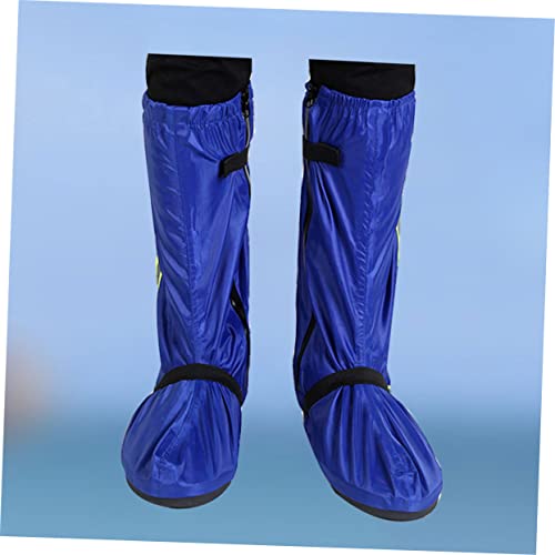Cubrecalzados impermeables para hombre y mujer Angoily, de tela oxford azul reflectante, para lluvia, nieve y actividades al aire libre miniatura 2