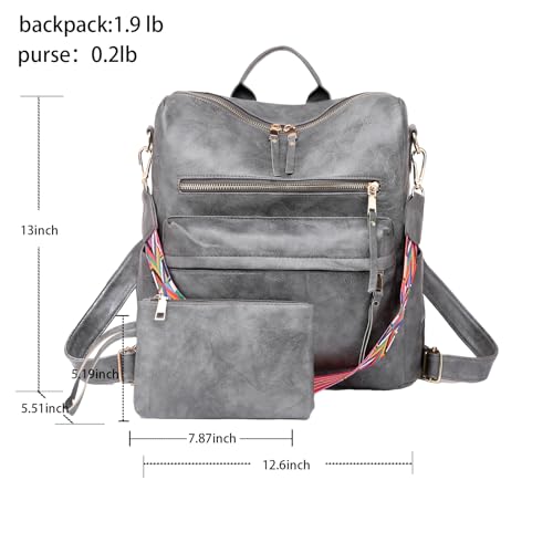 Image of Women's Fashion Backpack Purse for Women Leather Multipurpose Design Ladies Shoulder Bag Travel bag Satchel Handbags