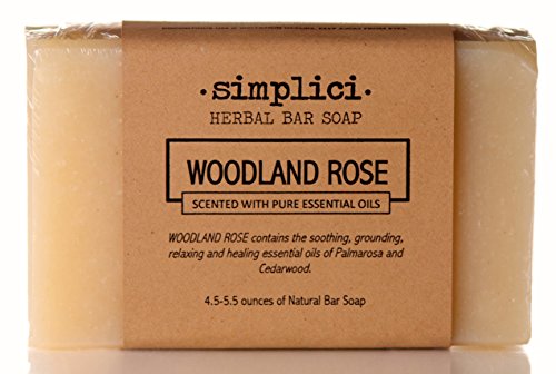 SIMPLICI Woodland Rose Bar Soap (scented with pure essential oils)