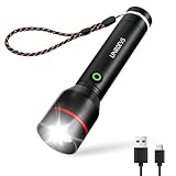 UNROEVS S20 Rechargeable Flashlights 1200 Lumens, Small Flashlights Powerful,5 Modes Led Flashlight Adjustable,Tactical Flash Light for Camping,Walking Dog,Emaergency.
