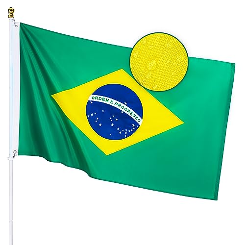 Brazil Flag 3x5 Feet for Outside,Long Lasting Brazilian Banners