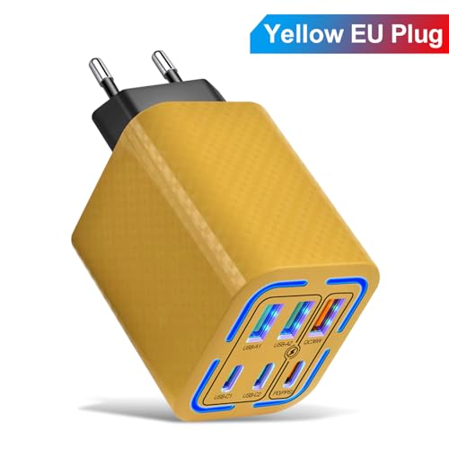 Cargador USB rápido bloque con 6 puertos de compatibilidad extendida 7