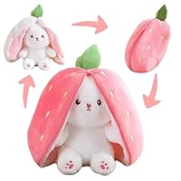 Amazon.co.jp: イチゴ うさぎ ぬいぐるみ ウサギ ぬいぐるみ 変形