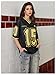 SOLY HUX Jersey Shirts for Women Number Graphic Print V Neck Baggy Tees Hip Hop Streetwear Black Graphic Medium