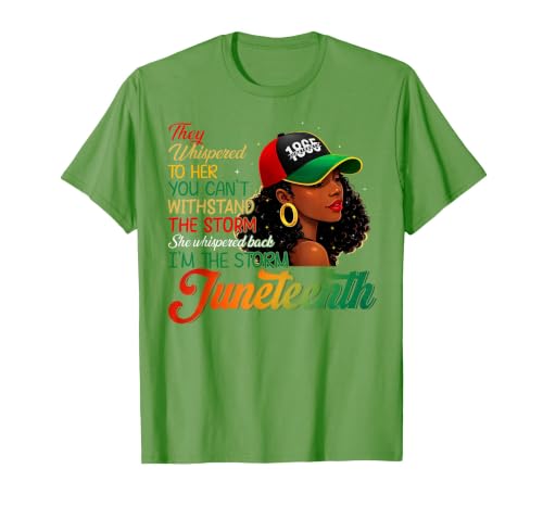 Juneteenth Shirts I'm The Storm Black Women Black History T-Shirt, Men, Grass Green, Small
