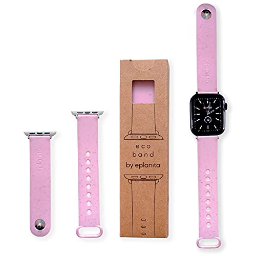 eplanita Bracelet Eco pour Apple Watch, fibre végétale biodégradable et TPU souple, respectueux de l'environnement, zéro gaspillage (42/44 mm, rose) Cover
