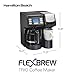 Hamilton Beach FlexBrew Trio 2-Way Coffee Maker, Compatible with K-Cup Pods or Grounds, Combo, Single Serve & Full 12c Pot, Black - Fast Brewing (49902)