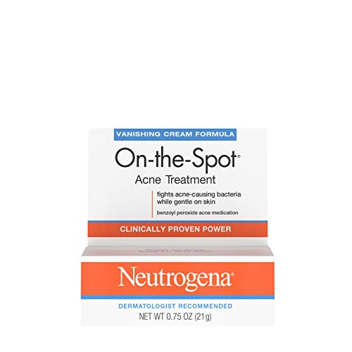 Neutrogena On-The-Spot Acne Spot Treatment with 2.5% Benzoyl Peroxide Acne Treatment Medicine to Treat Face Acne, Gentle Benzoyl Peroxide Pimple Gel for Acne Prone Skin,.75 oz (Pack of 2)
