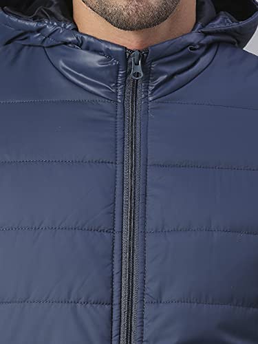 Image of Dennis Lingo Men's Polyester Regular Full Sleeves Solid Puffer Jacket - Lightweight, And Water-Resistant, Casual Winterwear