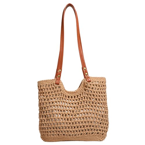 Sac tissé bohème pour femme l'esprit des vacances et de la liberté dans un fourre-tout beige