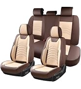 Coverado Seat Covers for Cars, 5 Seats Seat Covers Full Set, Faux Leather Seat Covers for Cars, A...