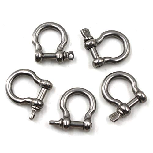 M4 Grilletes de acero inoxidable 304 D ring Shackles (Paquete de 15) Cover
