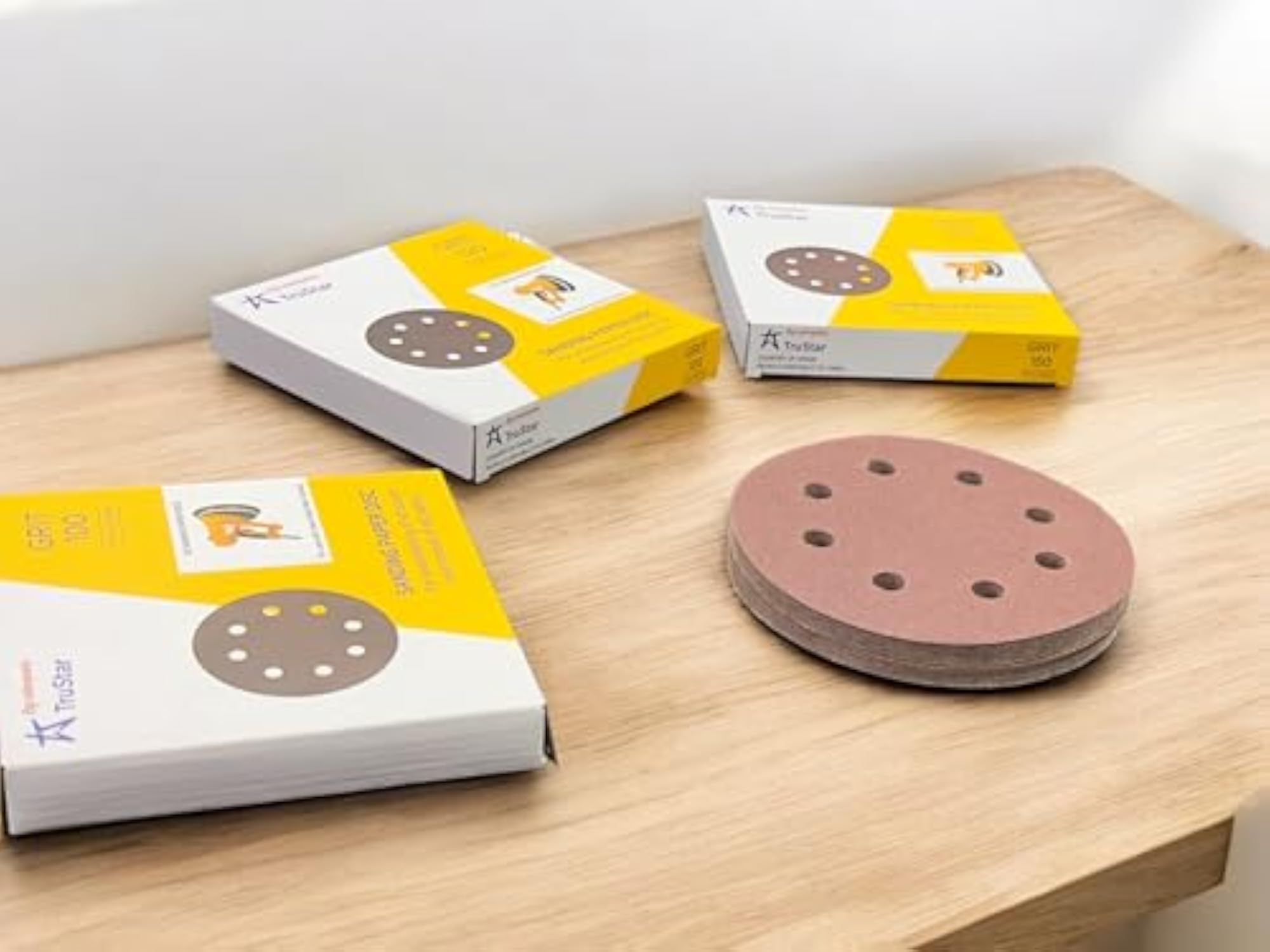 Sanding Paper 175mm with 8 Holes, Pack of 20