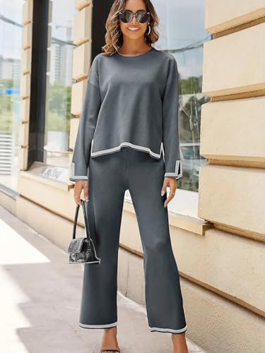 Image of ALL YOURS Women's Contrast Piping Top with Trousers Co-Ords Sets