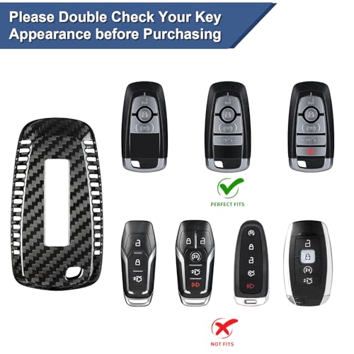 Coque de clé en carbone véritable pour protéger votre télécommande Lincoln