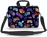 14 15 15.4 15.6 inch Messenger Bag Carrying Case Sleeve with Handle Accessory Pocket Fits 14 to 15-Inch Laptops/Notebook/Ebooks/Kids Tablet/Pad(GAME)