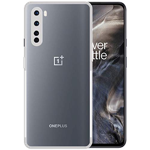 Image of Slim Soft Silicone *Anti Dust Plug* Shockproof Transparent TPU Bumper Back Cover /Cover for OnePlus Nord - Clear