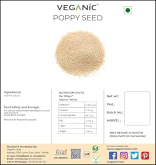 Veganic Poppy Seed | Posto, Khus Khus, Khas Khas | Posta Dana (400g)