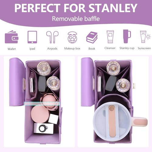 Image of Asaint Stanley Cup Purse Crossbody Bag for 40oz Tumbler with Handle, Water Bottle Purse Pocket Adjustable Strap
