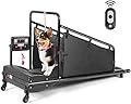 Goplus Dog Treadmill, Pet Running Machine for Small/Medium-Sized Dogs Indoor Exercise, Pet Fitness Equipment with Remote Control and 1.4'' Display Screen (Black)