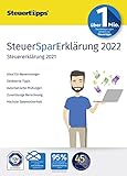 SteuerSparErklärung 2022, Schritt-für-Schritt Steuersoftware für die Steuererklärung 2021, CD-Version für Windows 8, 10 und 11