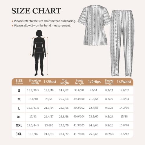 Pyjama manches courtes femme motif triangle pour nuits fraîches et douces