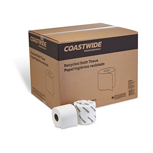 Image of Professional Recycled Toilet Paper, 2-ply, White, 550 Sheets /Roll, 80 Rolls /Carton