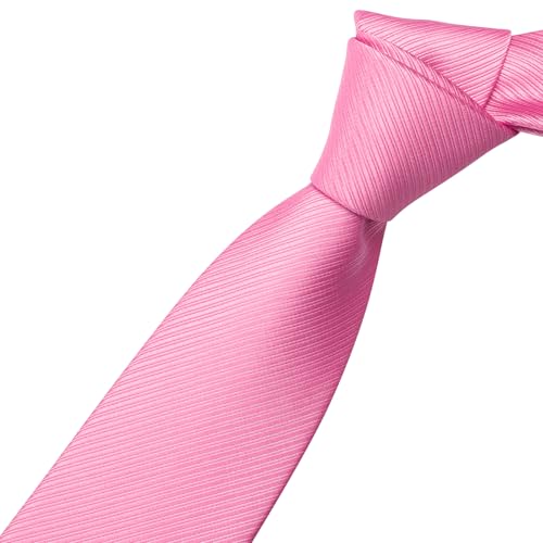 Image of KOOELLE Men's Ties Solid Pure Color Plain Neckties Formal Black Ties For Men