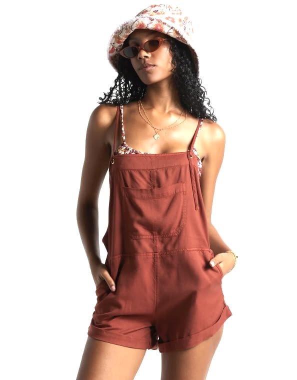 Image of Billabong Women's Wild Pursuit Cotton Twill Blend Romper