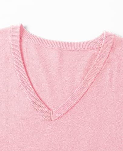 Image of QUALFORT Women's Sweaters Long Sleeve Soft Lightweight Basic Knitted Pullover Sweater