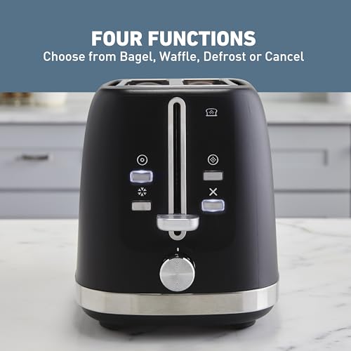 Image of West Bend Toaster 2-Slice Extra-Wide and Deep Slots with 3 Functions and 7 Shade Settings Manual Toast Lift Lever Auto Shut-Off and Removable Crumb Tray, 750-Watts, Black
