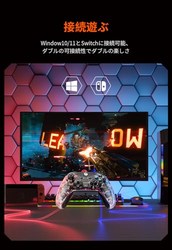 BIGBIG WON PC 有線コントローラー背面ボタン付き スイッチ コントローラー有線接続 マクロ機能 6軸ジャイロセンサー搭載 3階段TURBO速度 4階段HD振動 本体スリープ解除 Switch/Switch Lite/Switch 有機EL/Windows/Android/IOSに対応 日本語取扱説明書付き