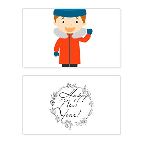 Tarjeta conmemorativa de año nuevo Cold South Pole para acompañar regalos festivos