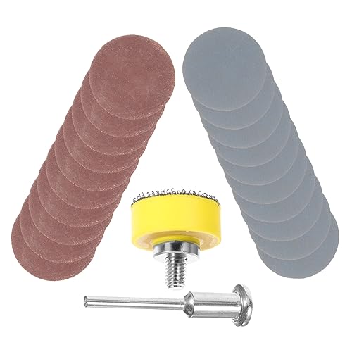 GANAZONO 1Set Sanding Pads with Grit Round Sandpaper for Drill Tools Shank Versatile Sanding Discs for Applications