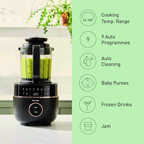 Panasonic All-in-One Hot & Cold Blender & Soup Maker - Hot Soups in 22 Min, Cold Smoothies, Baby Food, Jam, Purees & Nut Milks, Quiet Operation, Easy Auto Clean, Multi-functional- MXHG4401 by Panasonic - Image 5