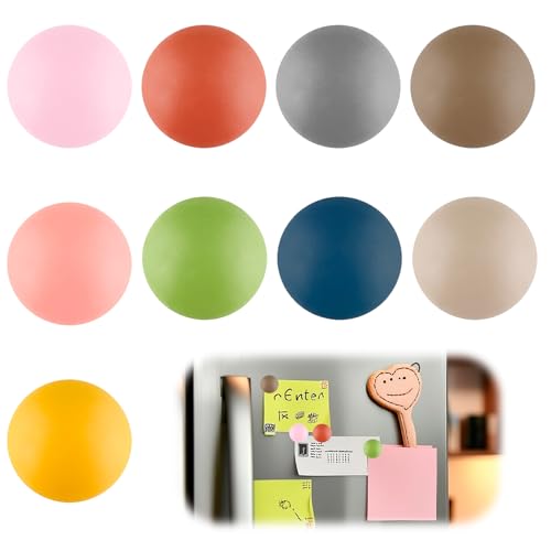 CJMUQHEHH Juego de 9 imanes para frigorífico, multicolor, redondo, ABS, 1,7 cm, 0,67 pulgadas