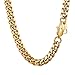 Produktbild PROSTEEL Panzerkette 61cm Herren Halskette 18k vergoldet 14mm breit massiv Schwer Kubanische Gliederkette goldener Hip-Hop Street Style Schmuck für Männer Jungen