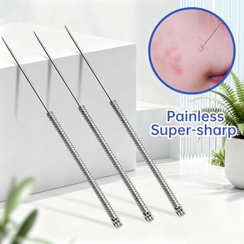 KEPYDRMTF Disposable Pimple Needles, Acne Needle, Blackhead and Blemish Remover Tools, Needles Cleaner Stainless Steel (120 PCS) - Thumbnail 4