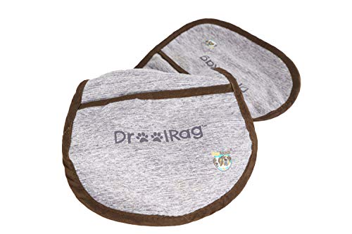 HugeHounds Toalha de baba para cães DroolRag (cinza)
