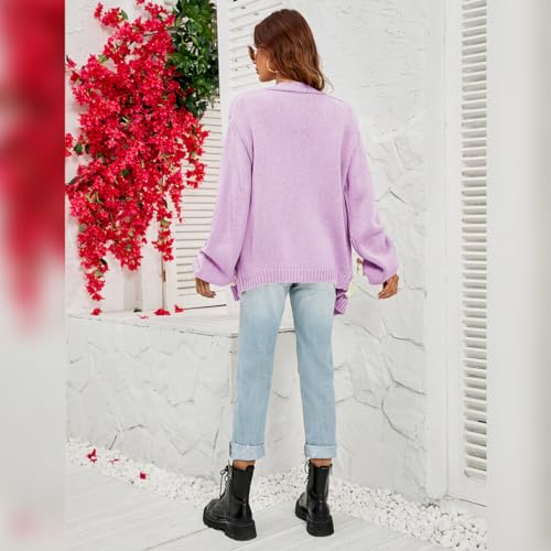 Image of Women's Knit Floral Applique Open Front Cropped Cardigan Sweater Lantern Sleeve