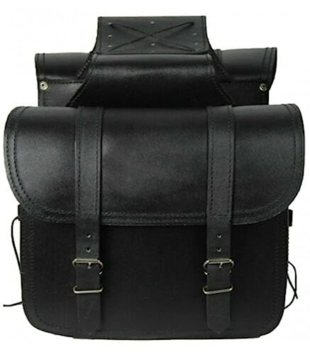 High-Density Leather Motorcycle Saddebags- Throw Over Saddle Bags ，Harley Sportster Waterproof, Side Tool Bag, Storage Tool Bag For Motorbike,Universal, 1 Pair #TOP1