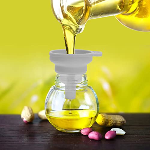 Silicone Collapsible Funnel Set Of 4, 3Different Size,1 For S, 2 For M,1For L, Kitchen Gadgets Foldable Funnel For Water Bottle Liquid Transfer Food Grade (Grey) #TOP6