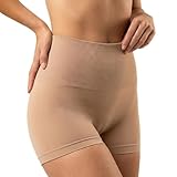 TRIFIL Calcinha Boxer Modeladora Sem Costura Compressão Cintura Alta, Macadâmia, G