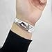 Desnuage Silver Chunky Cuff Bracelet Vintage Hammered Texture Style Statement Open Bangle Bracelets for Women