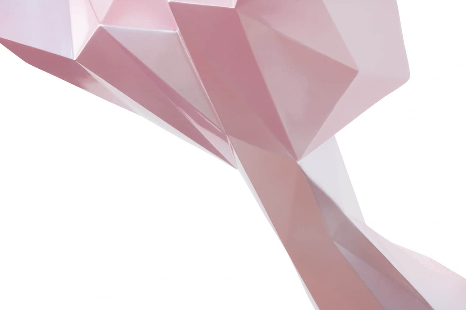 KunstLoft Skulptur modern | 100% HANDGEFERTIGT | 43x32x38cm | Kunststein Statue 'Sanfter Koloss' | Tierskulpturen | Rosa | Deko Figur Wohnzimmer